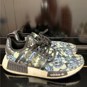 adidas Floral NMD R1 Sneakers - Black, Blue, Green